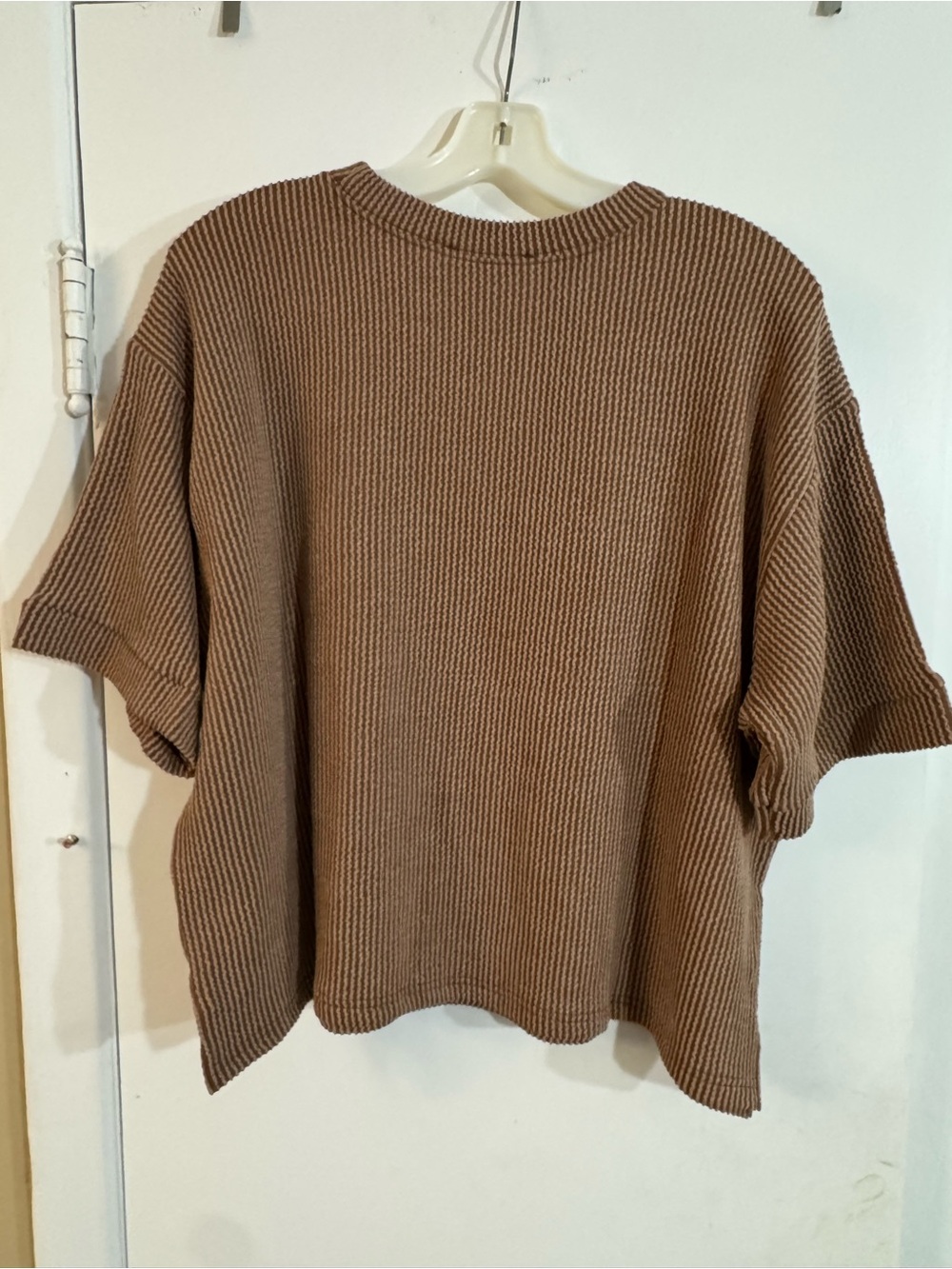 Zenana Outfitters Ribbed Two-Piece Set in Taupe Brown - Picture 9 of 10